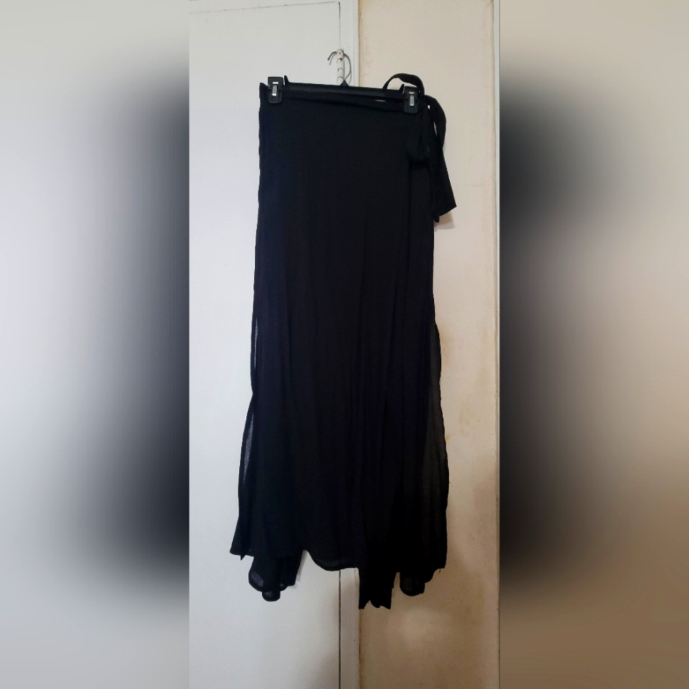 zara wrap skirt pants